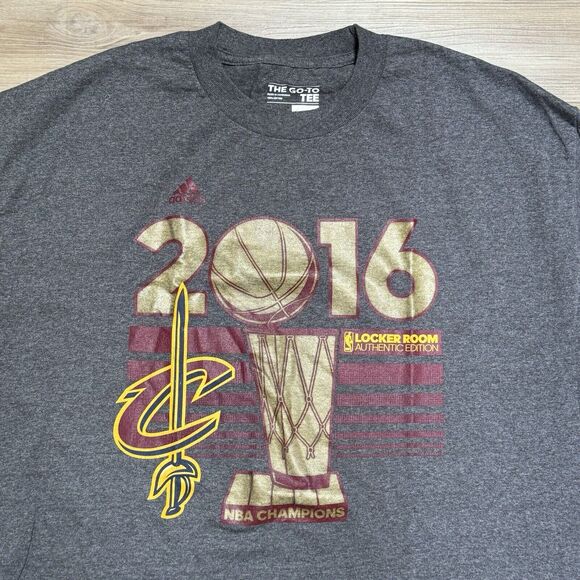 ADIDAS Cleveland Cavaliers T-Shirt 2016 NBA Finals Champions Men's Size XL - Picture 3 of 9
